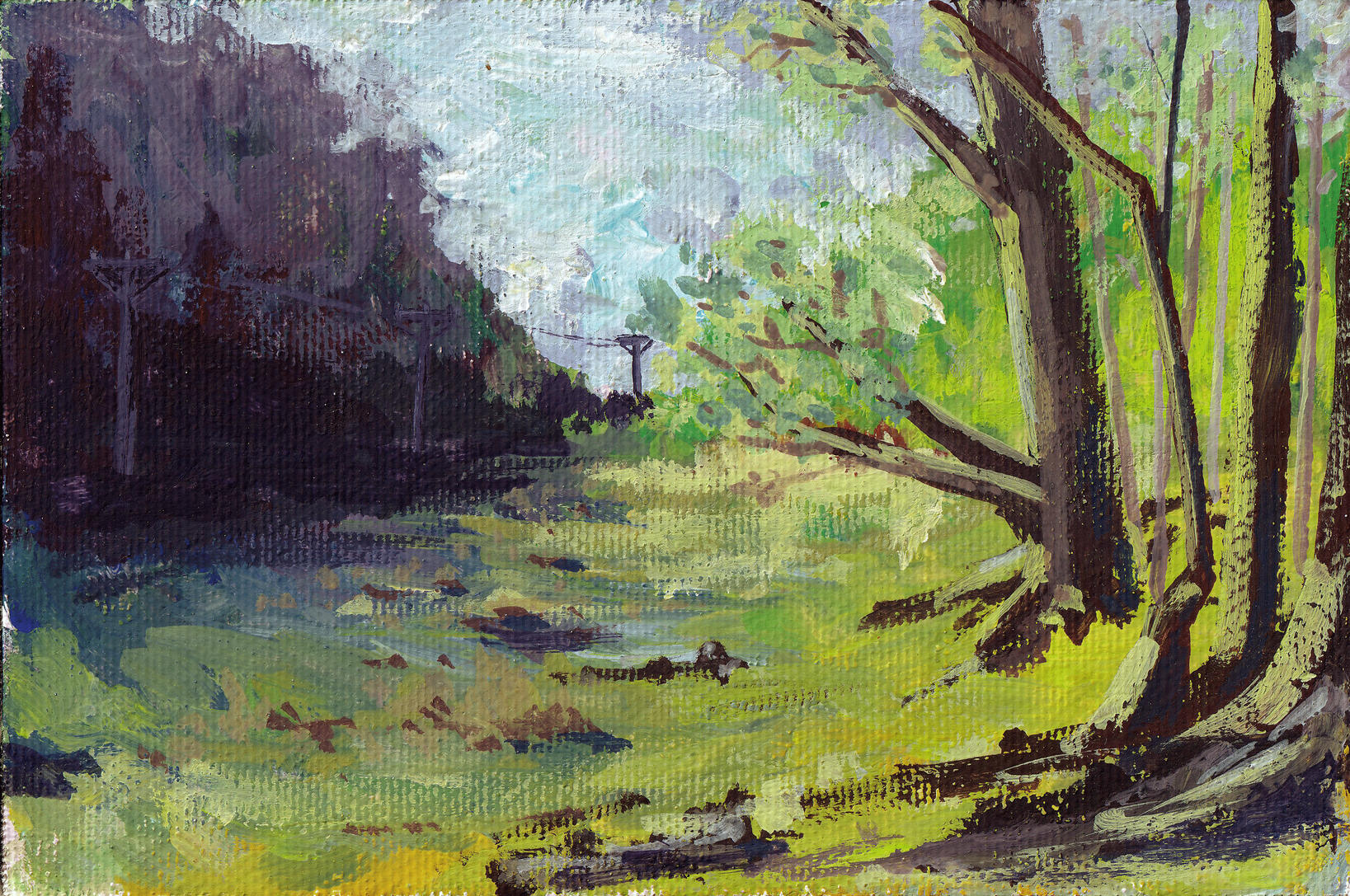 acrylic gouache on MDF