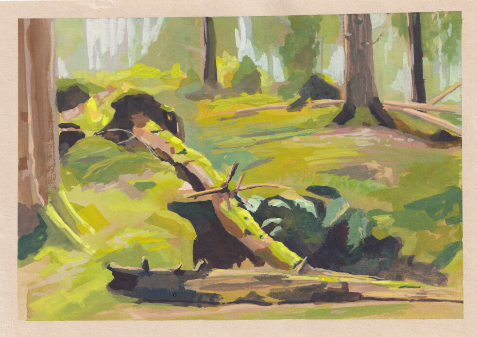 gouache on paper
