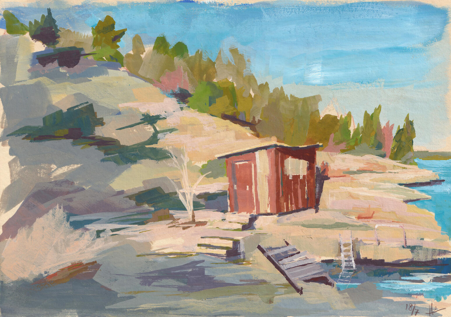 acrylic gouache on paper