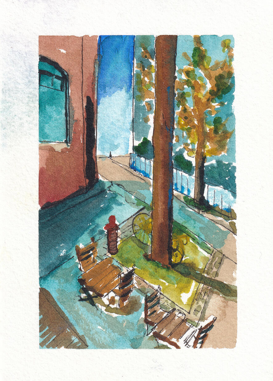 watercolour on paper